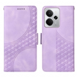 Kožený Kryt Realme 14 5g Kosočtvercový Vzor