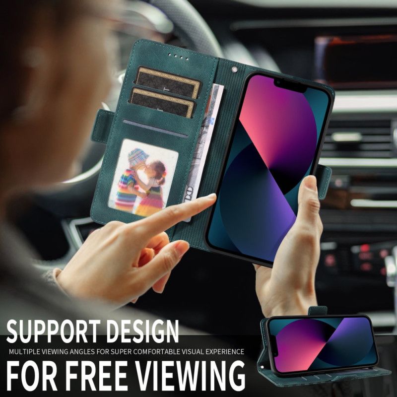 Kožený Kryt Realme 14 5g Kosočtvercový Vzor