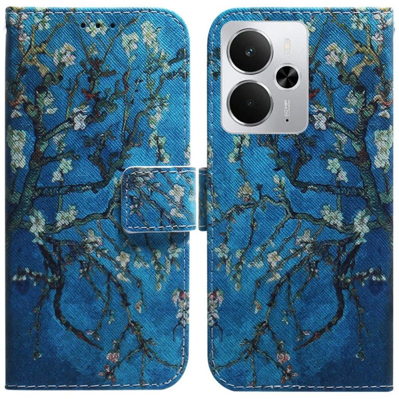 Kožený Kryt Realme 14 5g Květy Meruňky