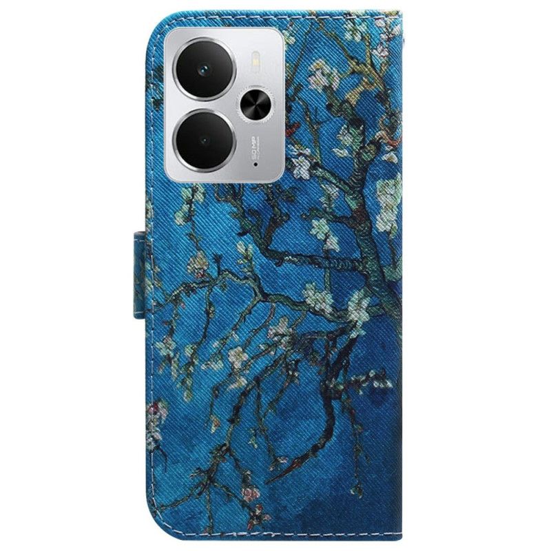 Kožený Kryt Realme 14 5g Květy Meruňky