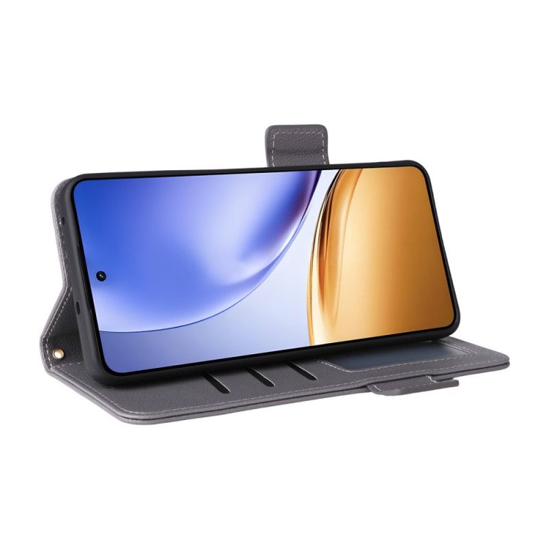 Kožený Kryt Realme 14 5g Popruh S Texturou Liči