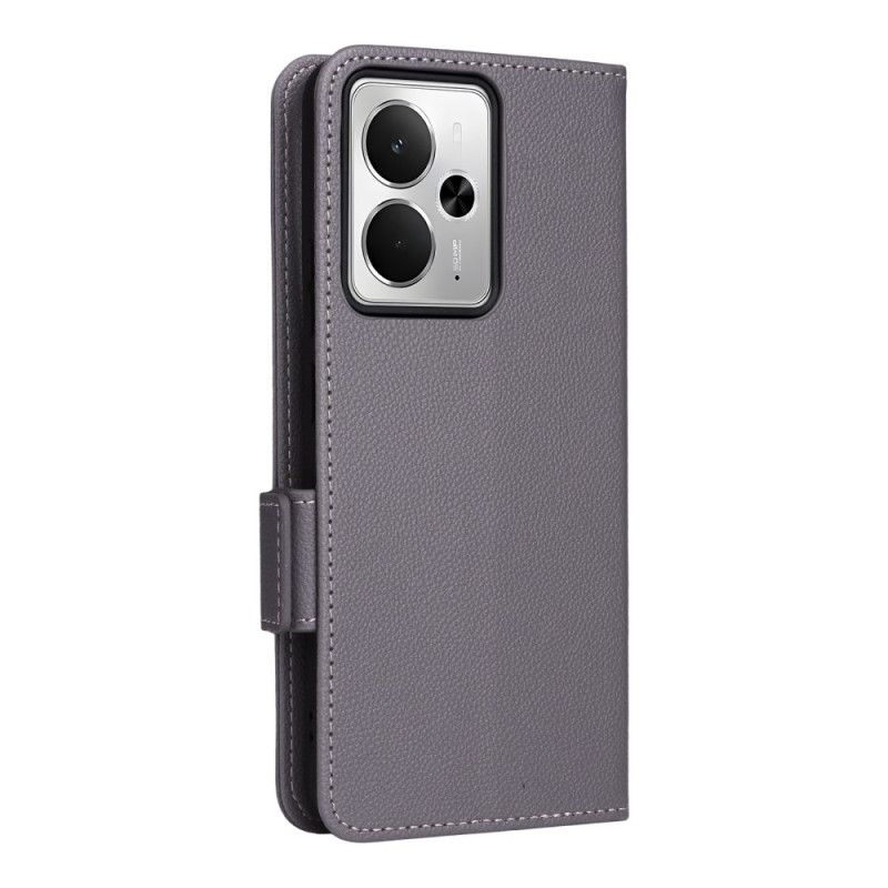 Kožený Kryt Realme 14 5g Popruh S Texturou Liči