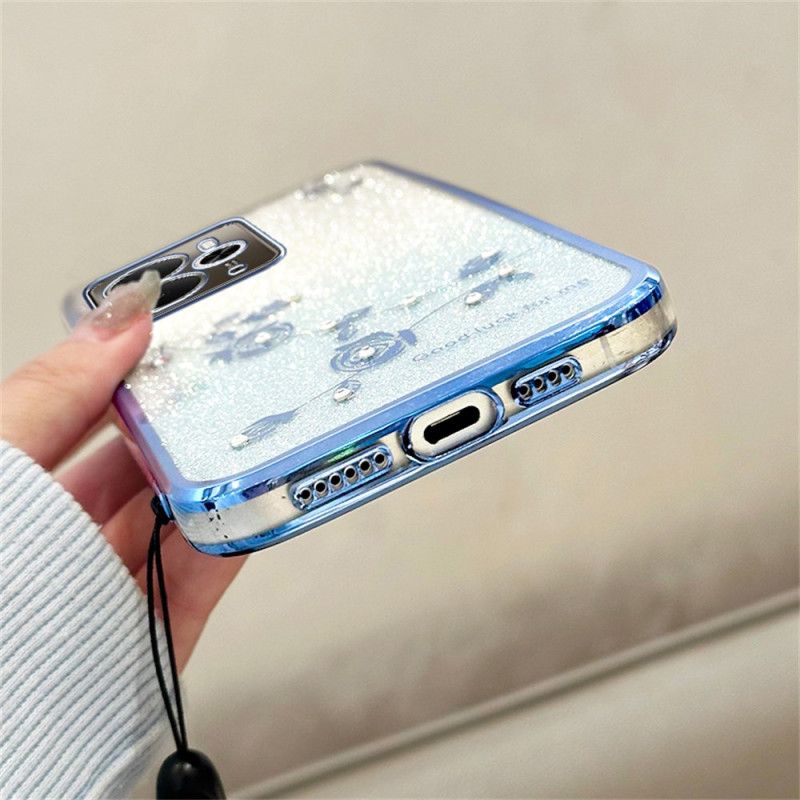 Kryt Na Realme 14 5g Kadem Květiny A Kamínky Se Šňůrkou