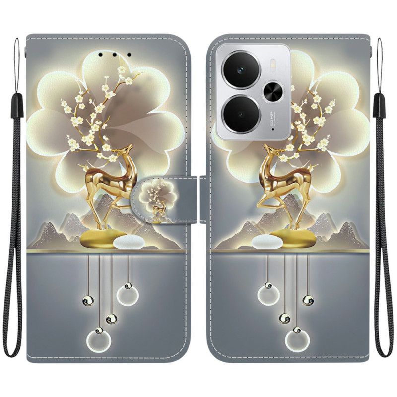 Peněženková Pouzdra Realme 14 5g Kryty Na Mobil Jelen Sika