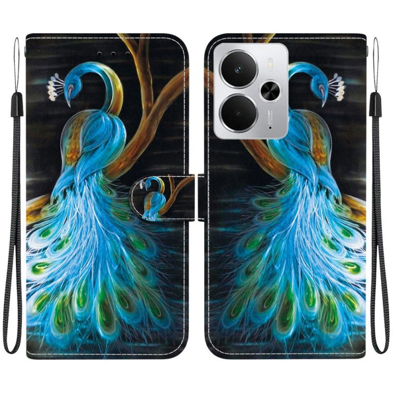 Peněženková Pouzdra Realme 14 5g Kryty Na Mobil Vzor Páva