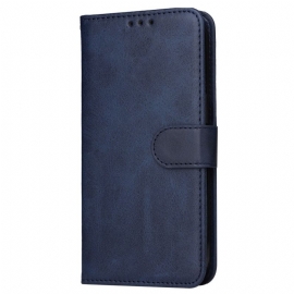 Kožený Kryt Realme Note 60x Efekt Obyčejné Kůže