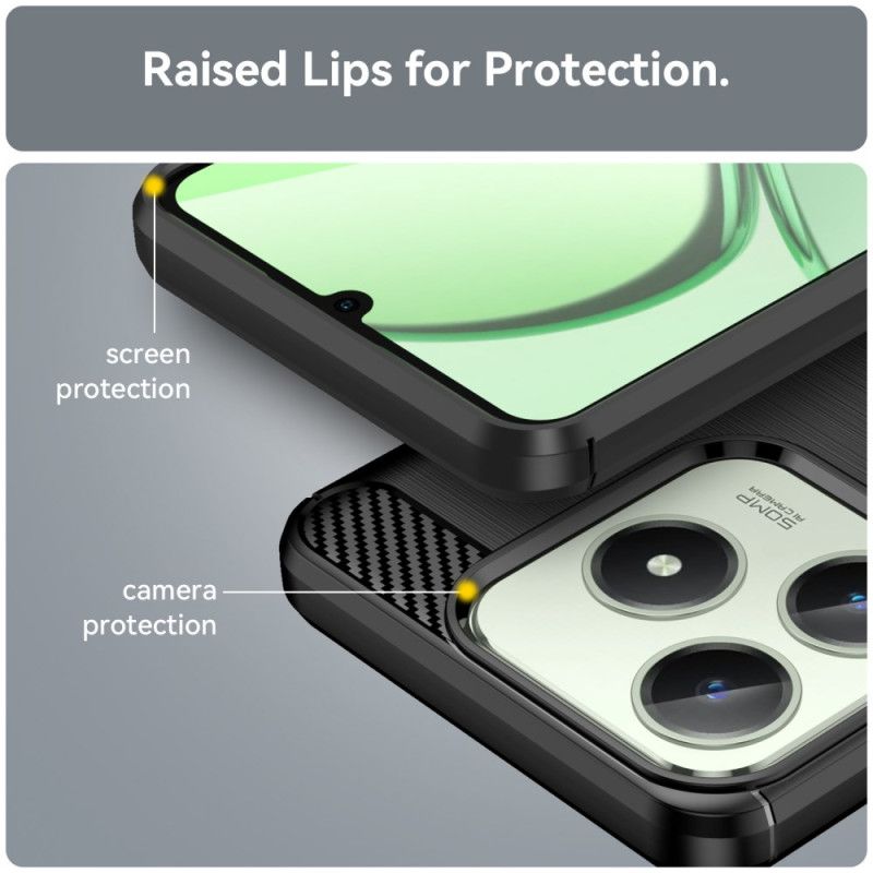 Kryt Na Realme Note 60x Kartáčované Uhlíkové Vlákno