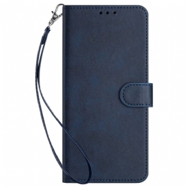 Peněženková Pouzdra Realme Note 60x Kryty Na Mobil Matný Efekt S Popruhem