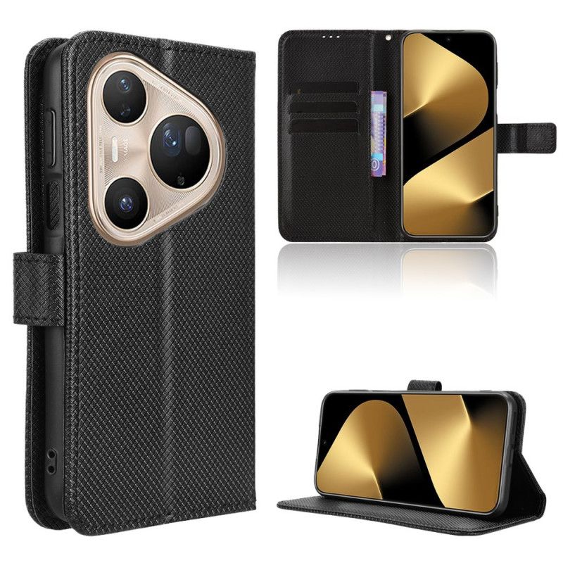 Kožený Kryt Huawei Pura 80 Ultra Textura Diamantu