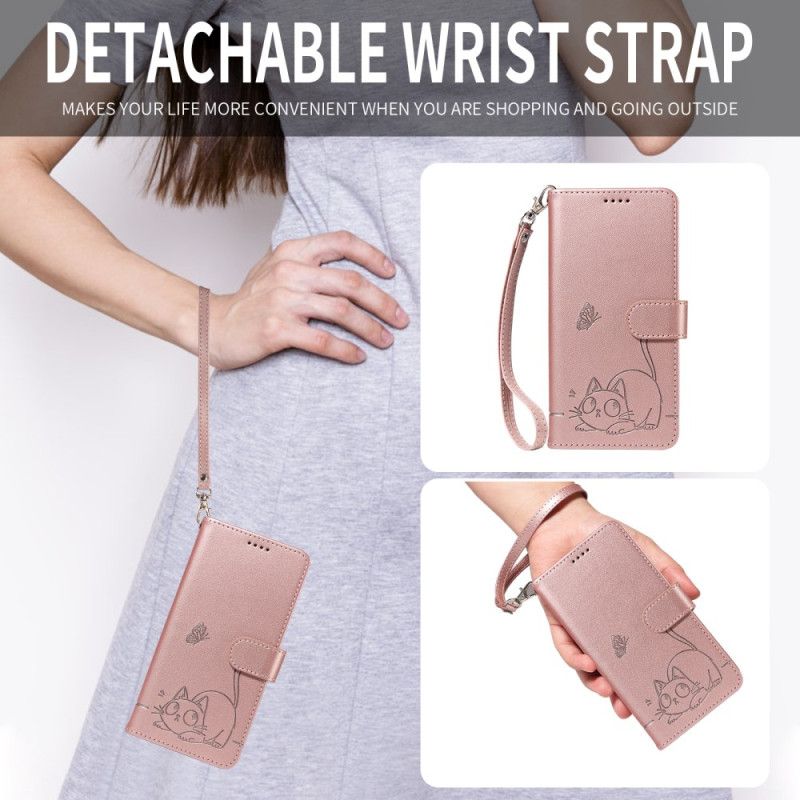 Kožený Kryt Na Huawei Pura 80 Ultra Kočka A Grafika