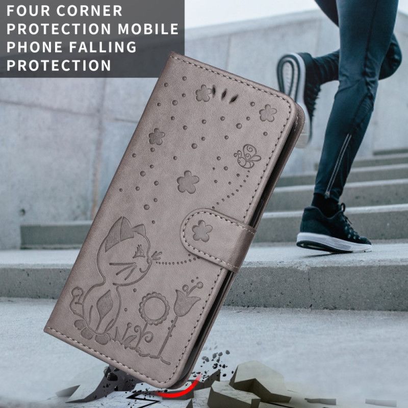 Kožený Kryt Na Huawei Pura 80 Ultra Včela A Kočka