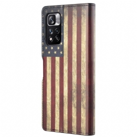 Flipové Pouzdro Na Xiaomi Redmi Note 11 Pro / 11 Pro 5G Vintage Americká Vlajka