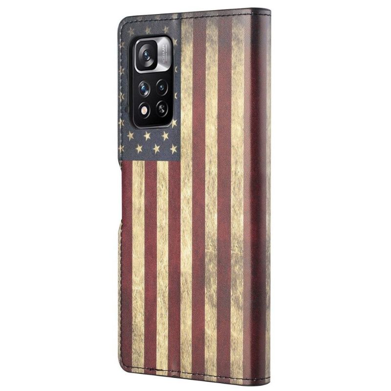 Flipové Pouzdro Na Xiaomi Redmi Note 11 Pro / 11 Pro 5G Vintage Americká Vlajka