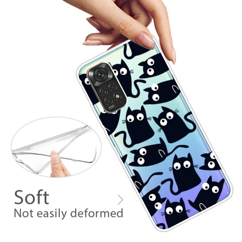 Kryt Na Xiaomi Redmi Note 11 Pro / 11 Pro 5G Ilustrace Černé Kočky