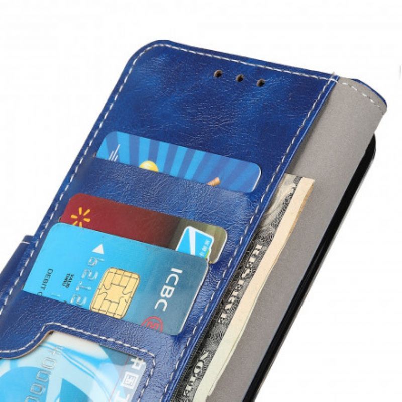 Flipové Pouzdro Na Moto G60S Lesklé A Odhalené Švy