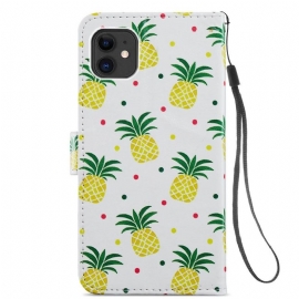 Flipové Pouzdro Na iPhone 11 Ananas
