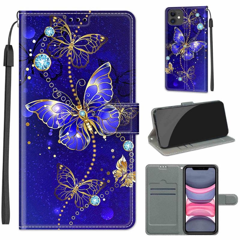 Flipové Pouzdro Na iPhone 11 Fialový Motýl