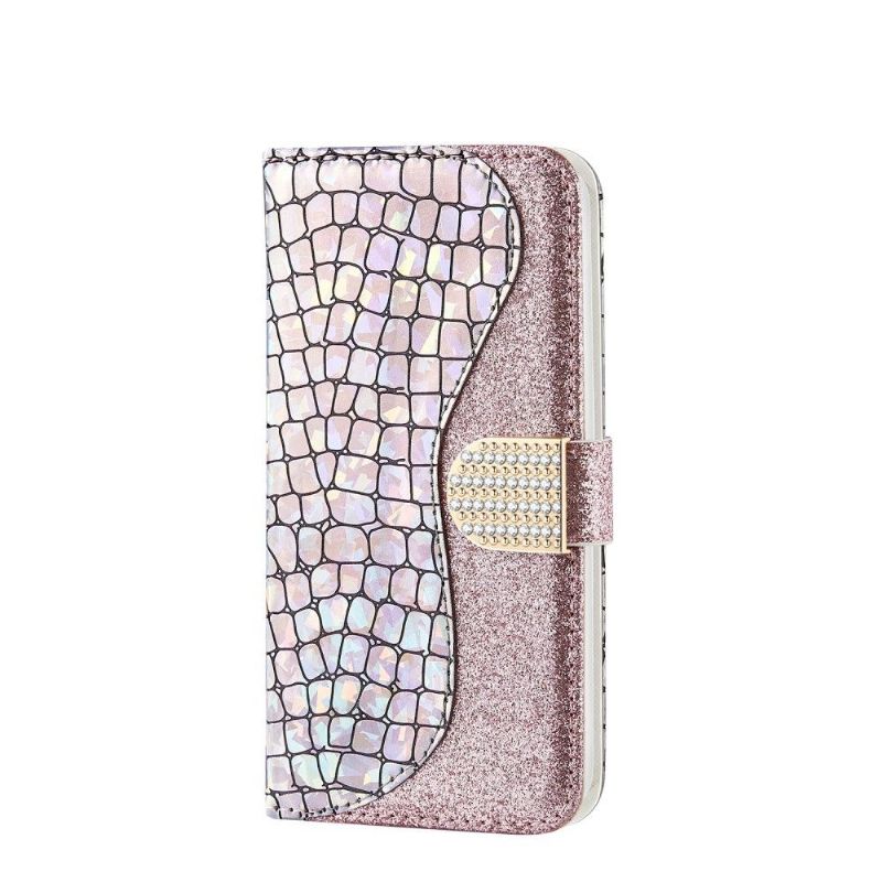 Flipové Pouzdro Na iPhone 11 Kouzlo S Efektem Croc