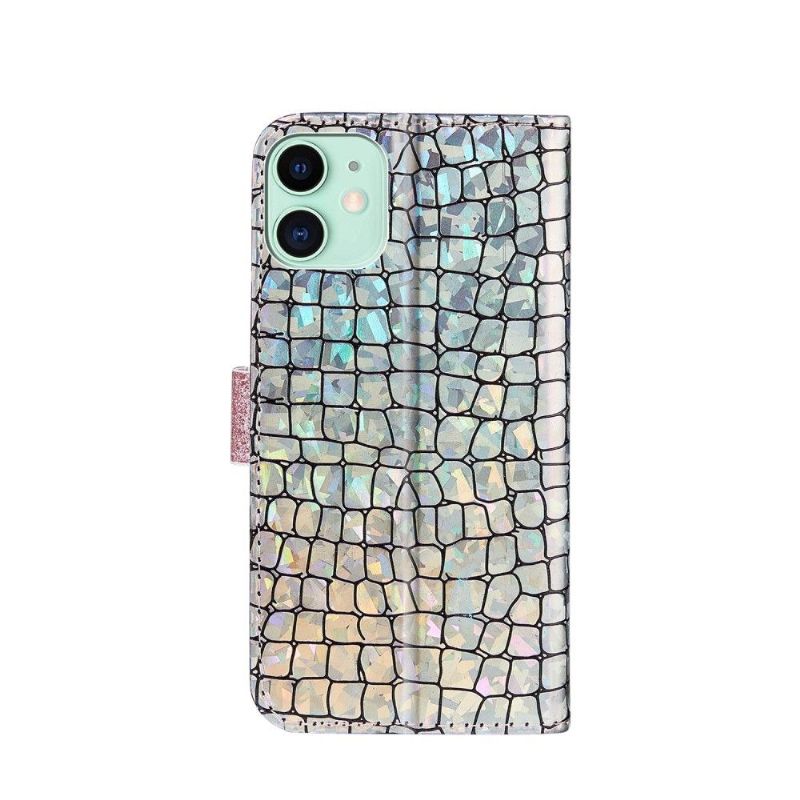 Flipové Pouzdro Na iPhone 11 Kouzlo S Efektem Croc