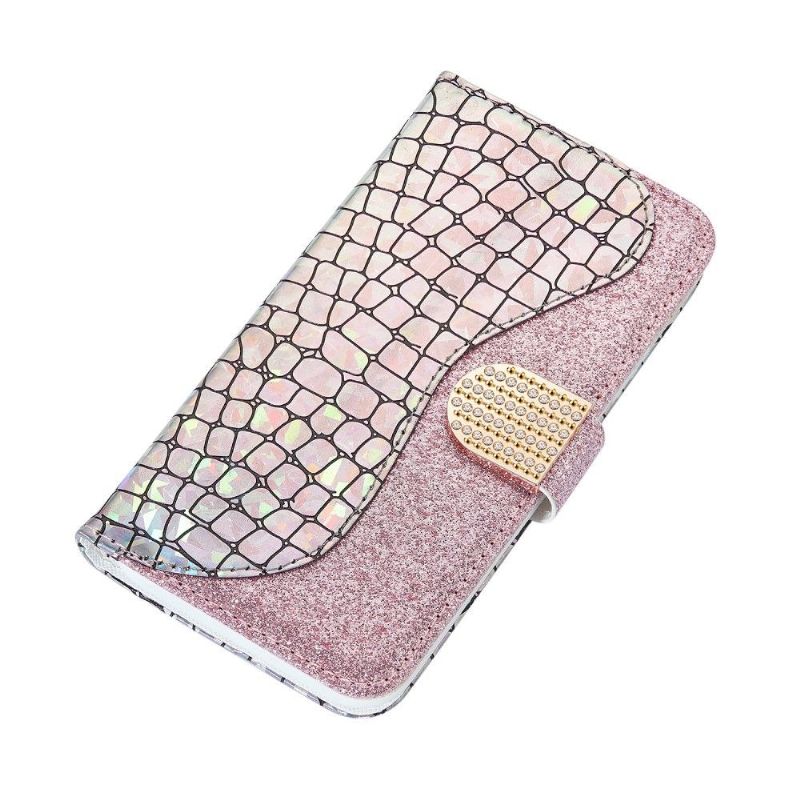 Flipové Pouzdro Na iPhone 11 Kouzlo S Efektem Croc