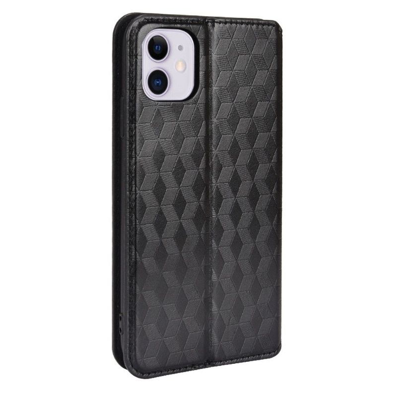 Flipové Pouzdro Na iPhone 11 Kožené Pouzdro Návrh Geometrie
