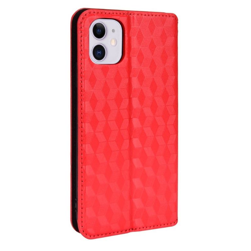 Flipové Pouzdro Na iPhone 11 Kožené Pouzdro Návrh Geometrie