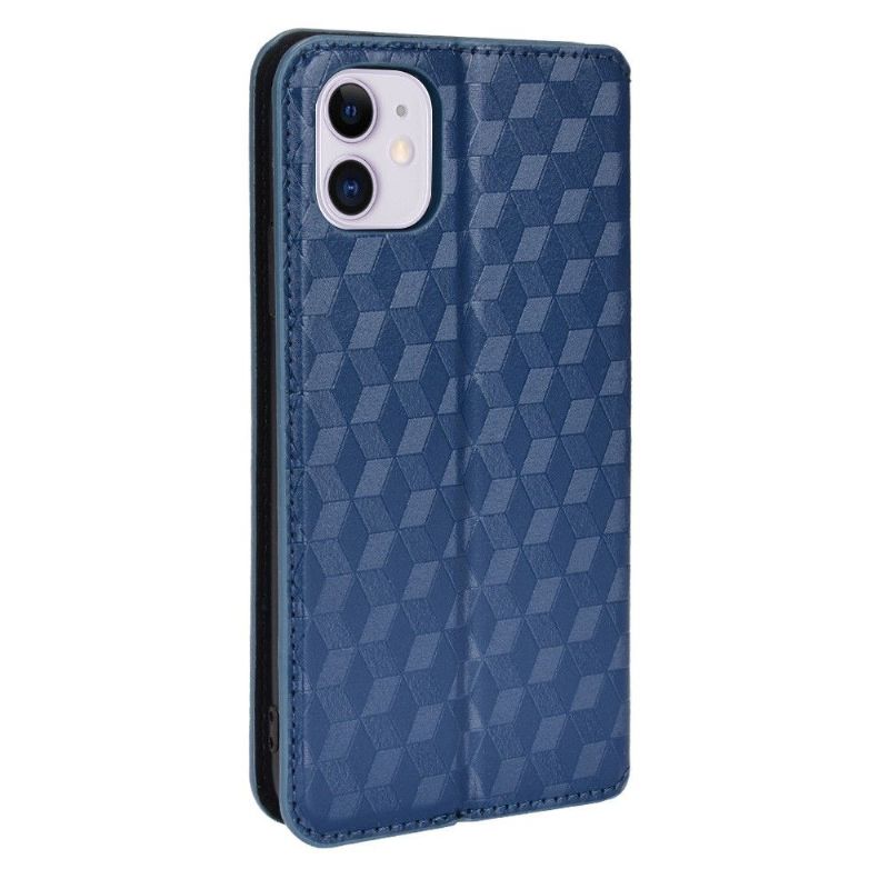 Flipové Pouzdro Na iPhone 11 Kožené Pouzdro Návrh Geometrie