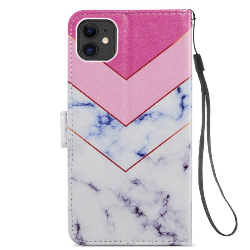 Flipové Pouzdro Na iPhone 11 Mramorová Geometrie