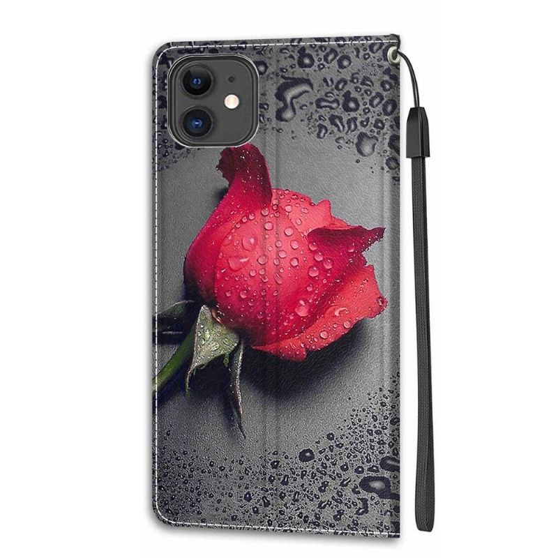 Flipové Pouzdro Na iPhone 11 Růžově Červená