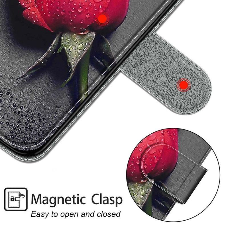 Flipové Pouzdro Na iPhone 11 Růžově Červená