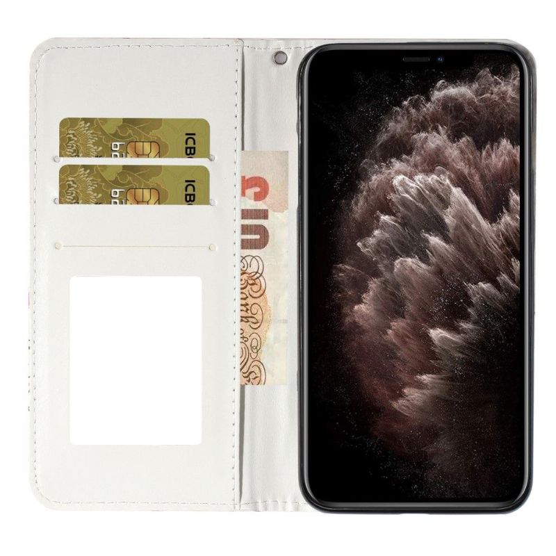 Flipové Pouzdro Na iPhone 11 Srdce + Popruh Přes Rameno