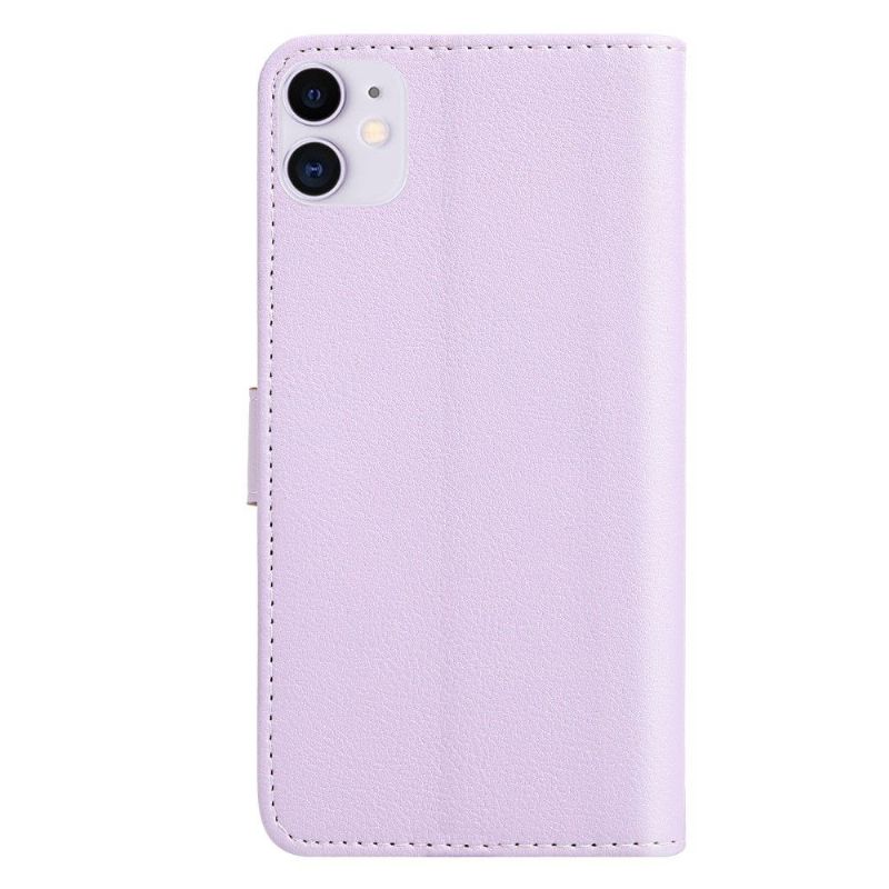 Flipové Pouzdro Na iPhone 11 Vzory Peří Z Umělé Kůže