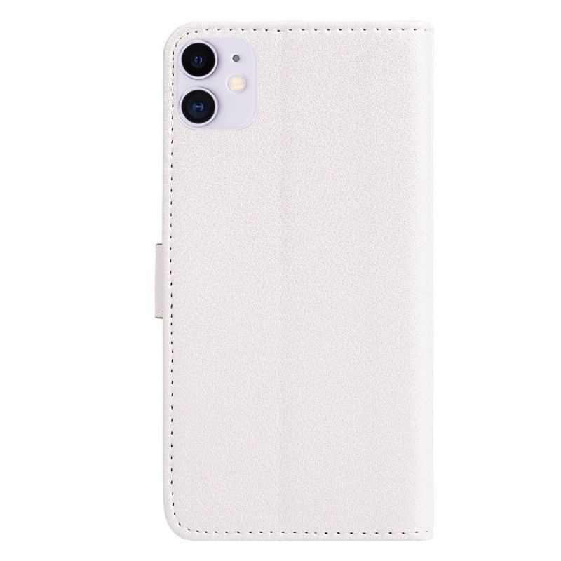 Flipové Pouzdro Na iPhone 11 Vzory Peří Z Umělé Kůže