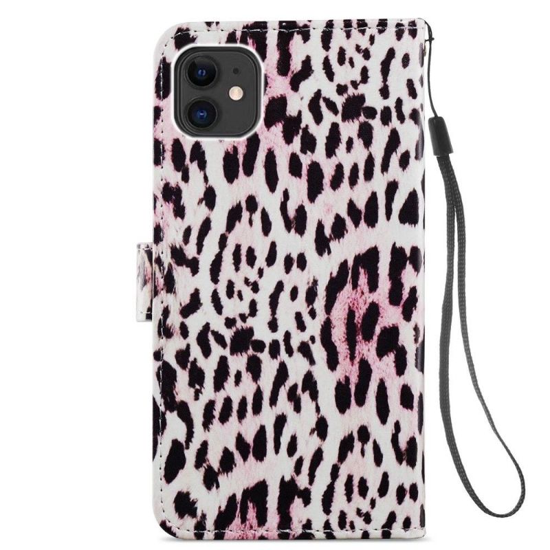 Kožené Pouzdro Na iPhone 11 Leopardí Vzor