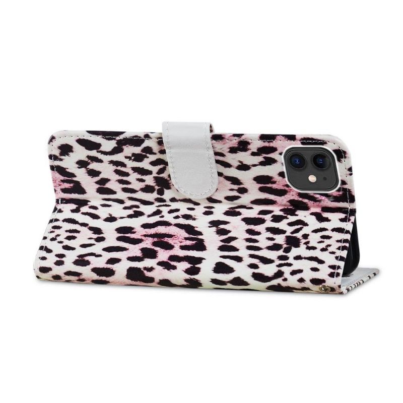 Kožené Pouzdro Na iPhone 11 Leopardí Vzor