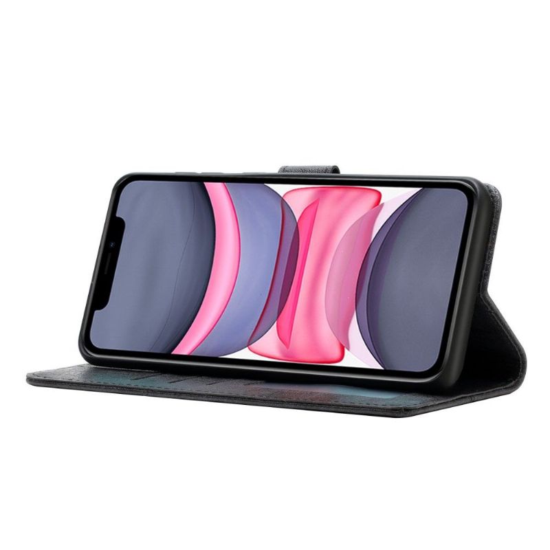 Kožené Pouzdro Na iPhone 11 Prémiová Ilustrační Dívka