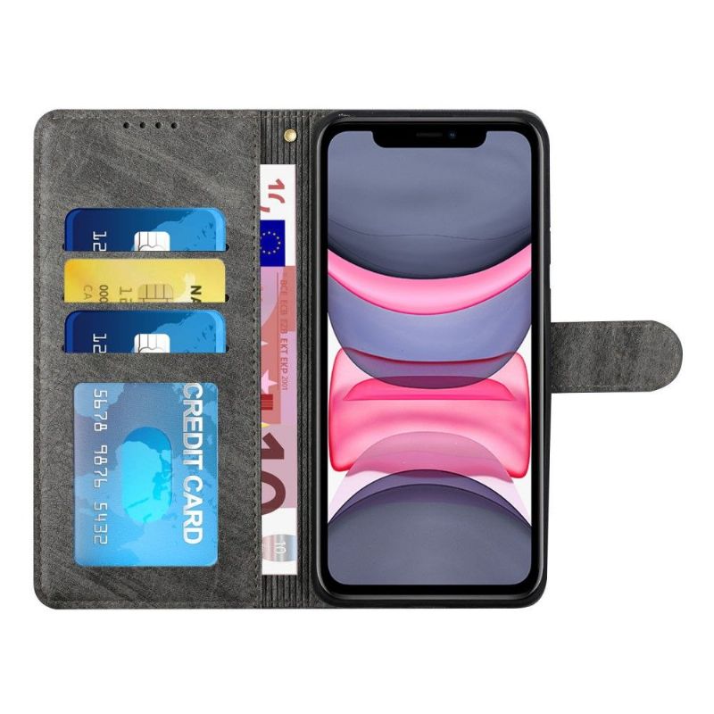 Kožené Pouzdro Na iPhone 11 Prémiová Ilustrační Dívka