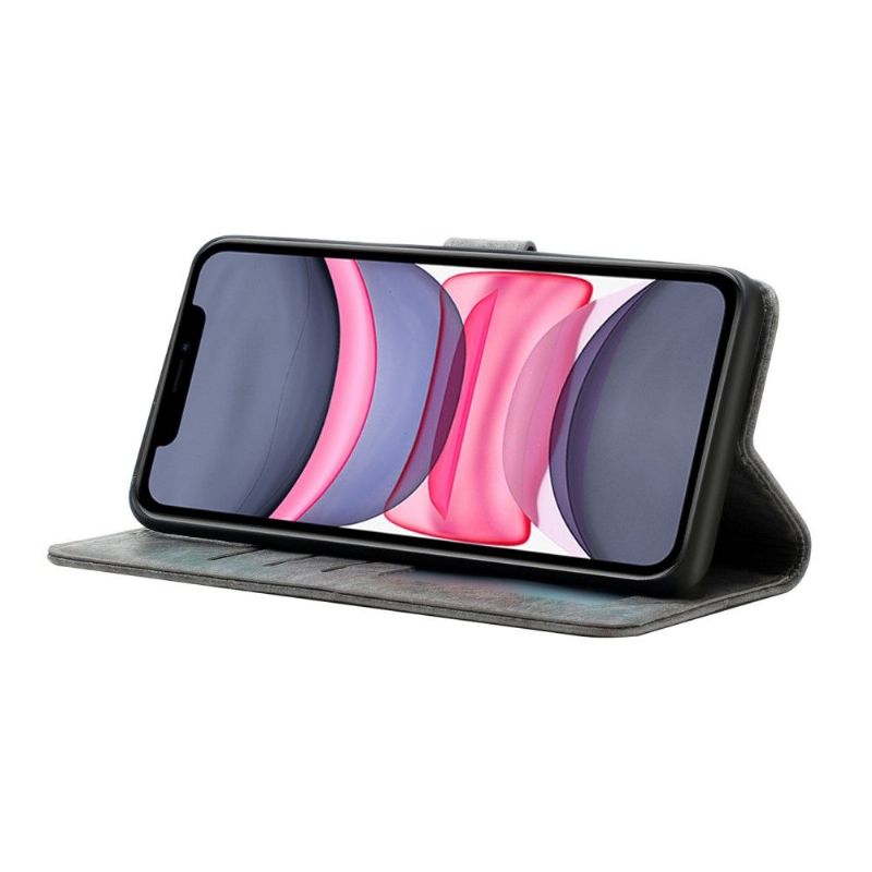 Kožené Pouzdro Na iPhone 11 Prémiová Ilustrační Dívka