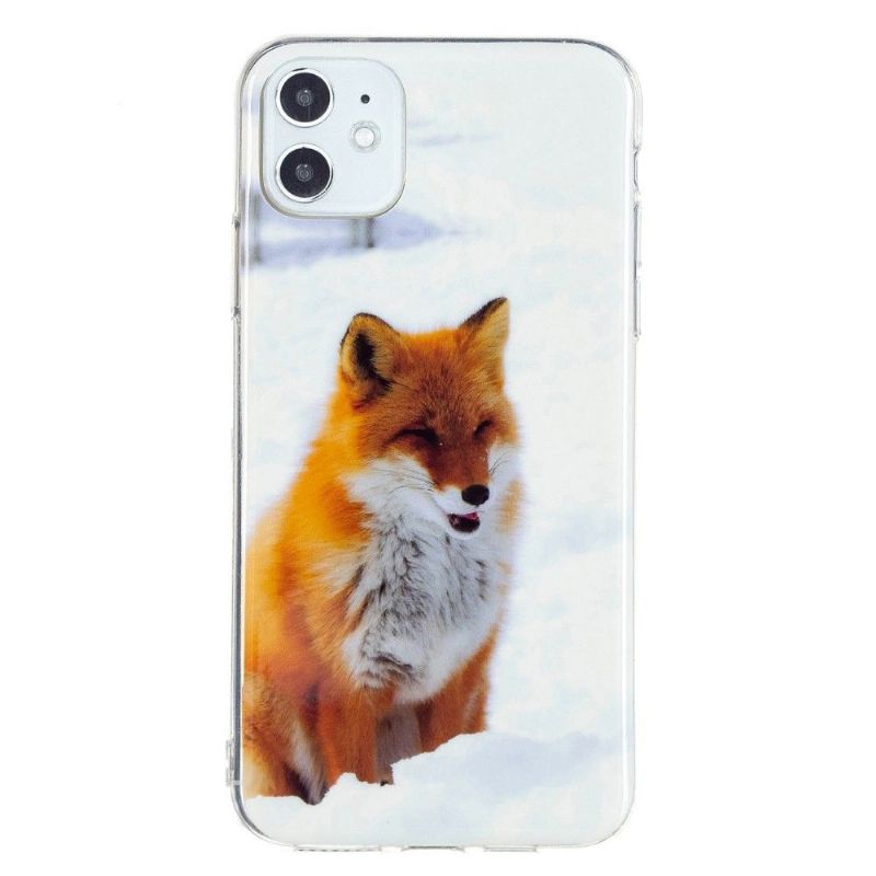 Kryt Na iPhone 11 Fluorescenční Červená Liška