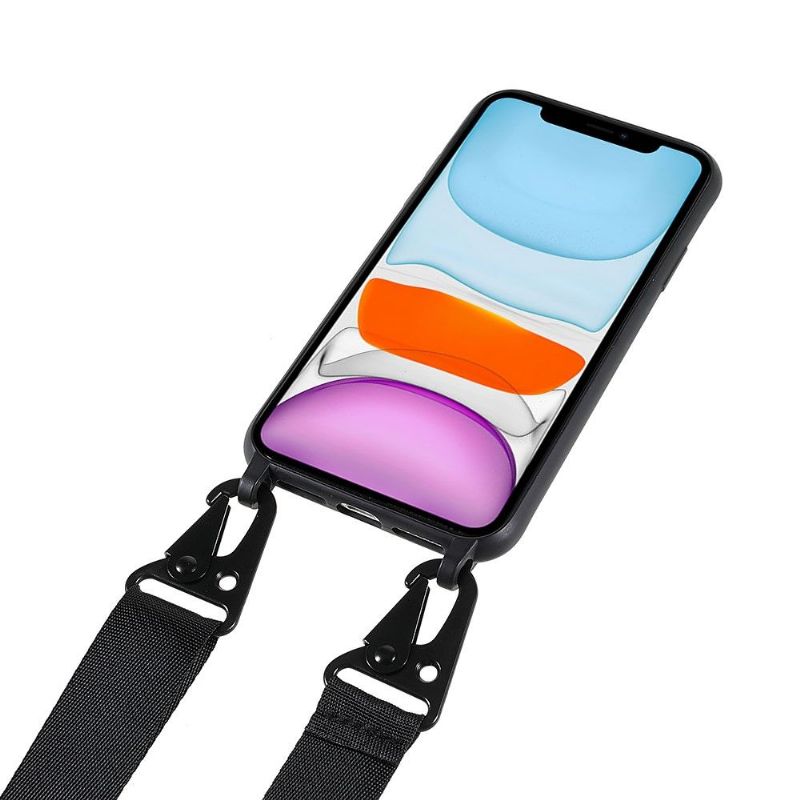Kryt Na iPhone 11 Ochranný Ochrana Pomocí Šňůrky