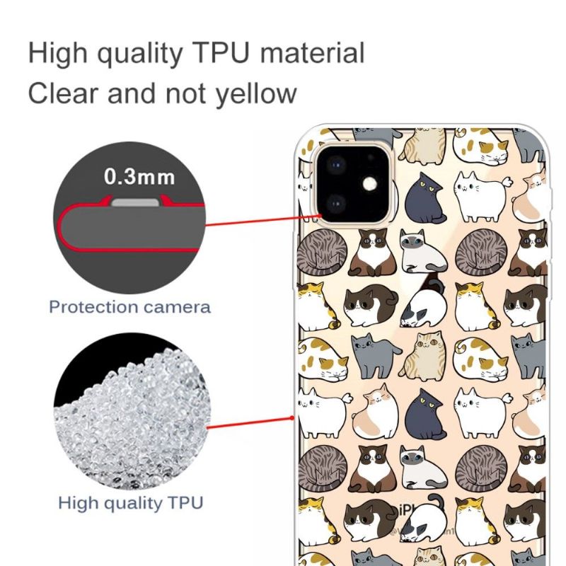 Kryt Na iPhone 11 Transparentní Vícenásobné Chaty