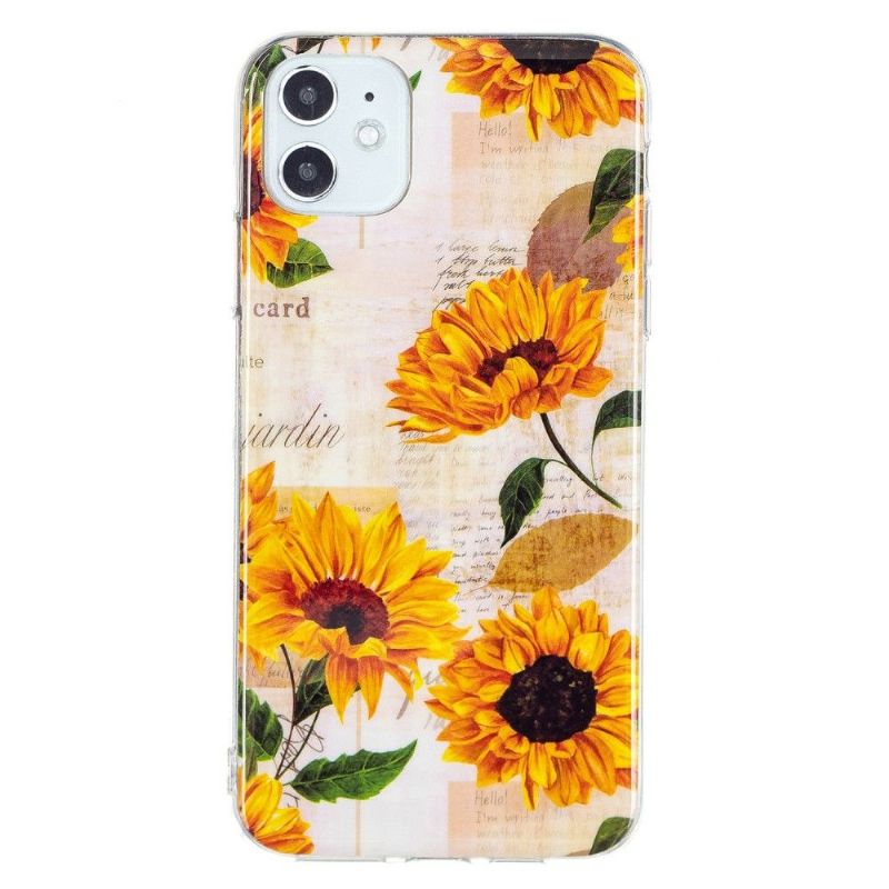 Kryt Na iPhone 11 Vintage Slunečnicová Zářivka