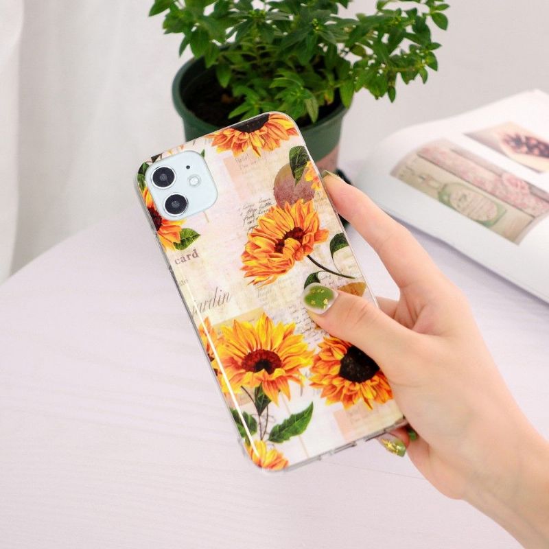 Kryt Na iPhone 11 Vintage Slunečnicová Zářivka