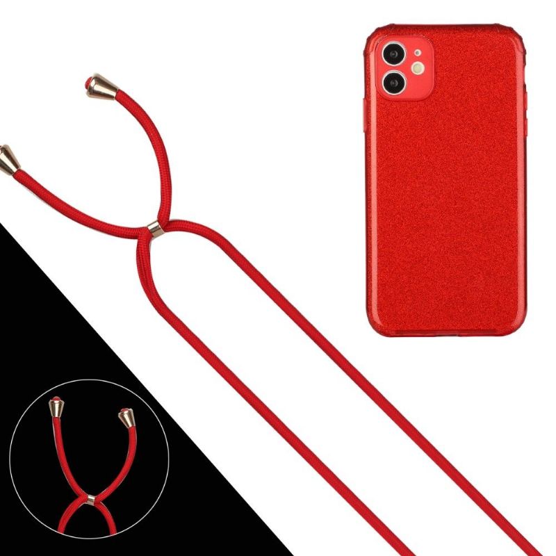 Kryt Na iPhone 11 Šňůra Na Řemínky Glamour Flitry