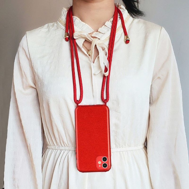 Kryt Na iPhone 11 Šňůra Na Řemínky Glamour Flitry