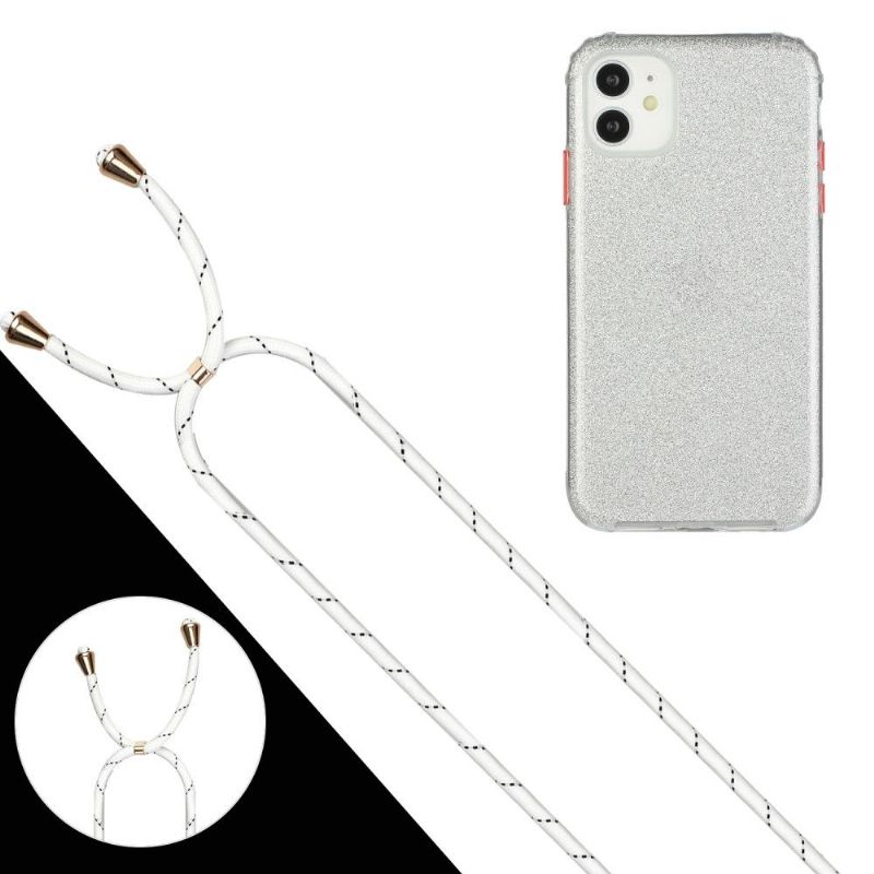 Kryt Na iPhone 11 Šňůra Na Řemínky Glamour Flitry