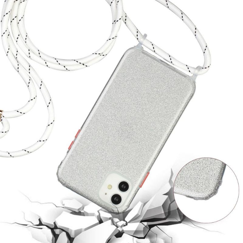 Kryt Na iPhone 11 Šňůra Na Řemínky Glamour Flitry