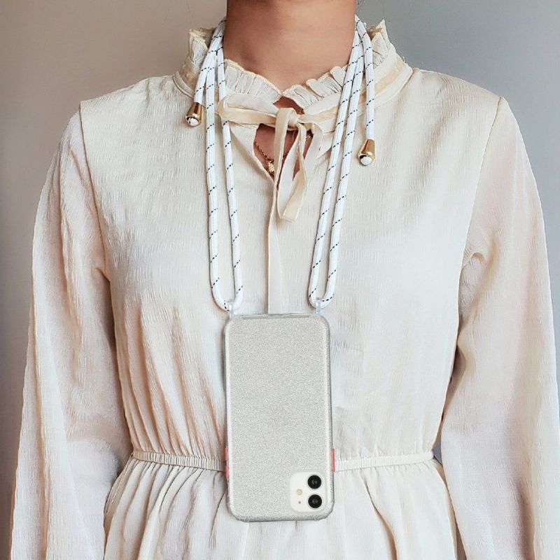 Kryt Na iPhone 11 Šňůra Na Řemínky Glamour Flitry