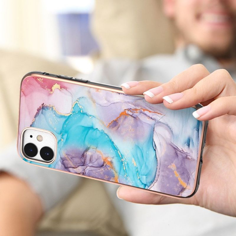 Kryty Na Mobil Na iPhone 11 Modrý Mramor