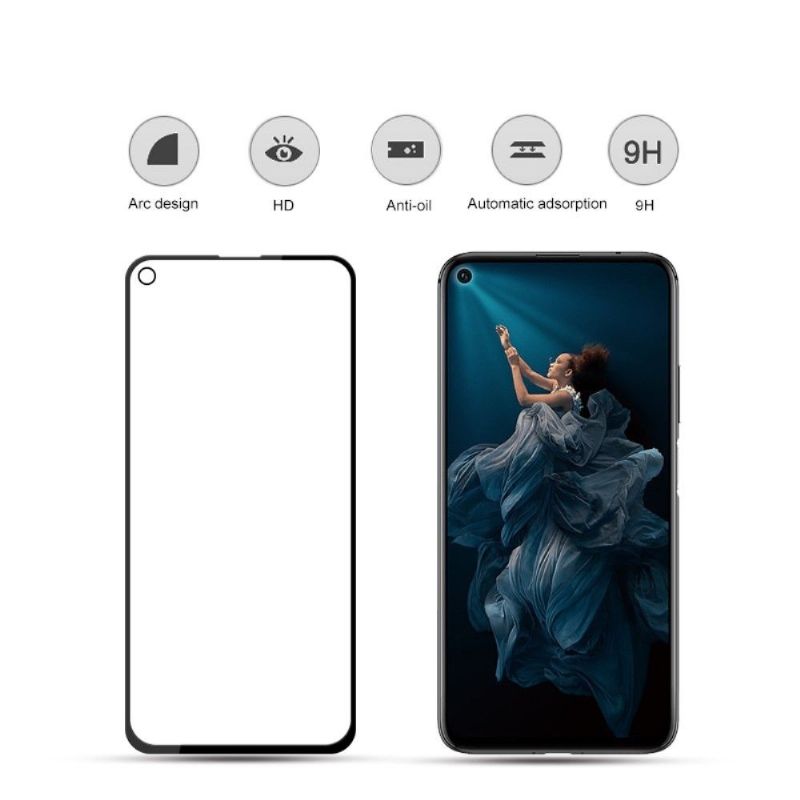 Honor 20 - Ochranné Tvrzené Sklo V Plné Velikosti - Černá